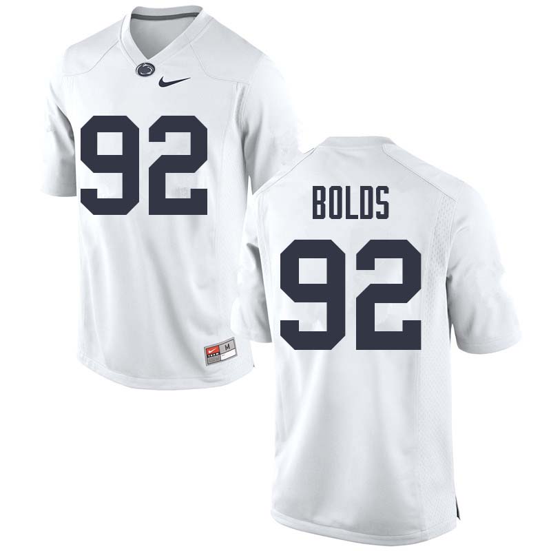 NCAA Nike Men's Penn State Nittany Lions Corey Bolds #92 College Football Authentic White Stitched Jersey ZUK0898UN